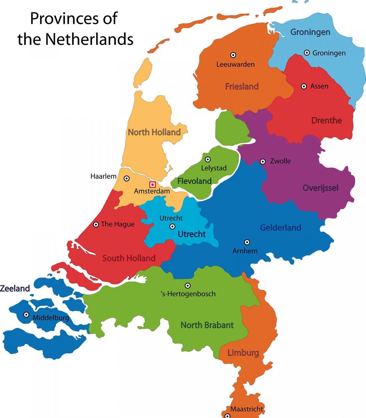 Mapa de estados holandês