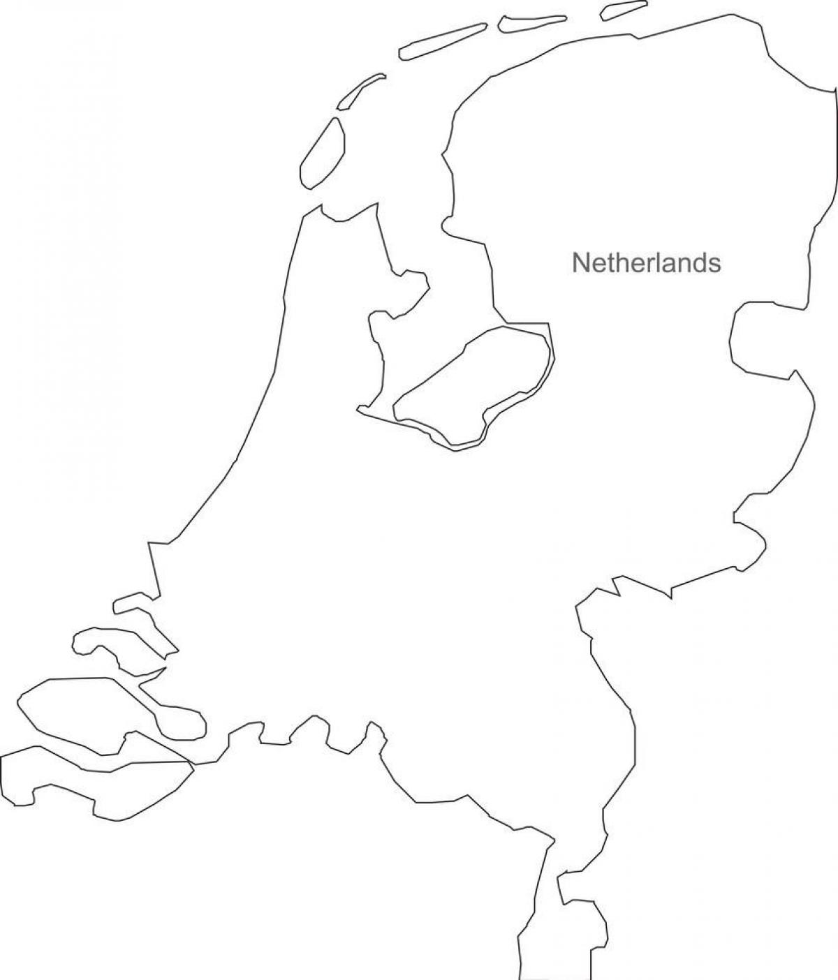 Mapa de contornos dos Países Baixos